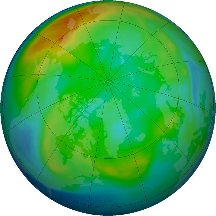 Arctic ozone map for 04 December 2006